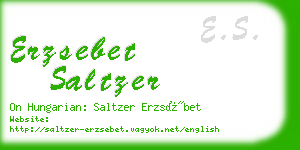 erzsebet saltzer business card